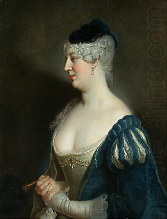 Portrait of Henriette von Zerbsten, antoine pesne